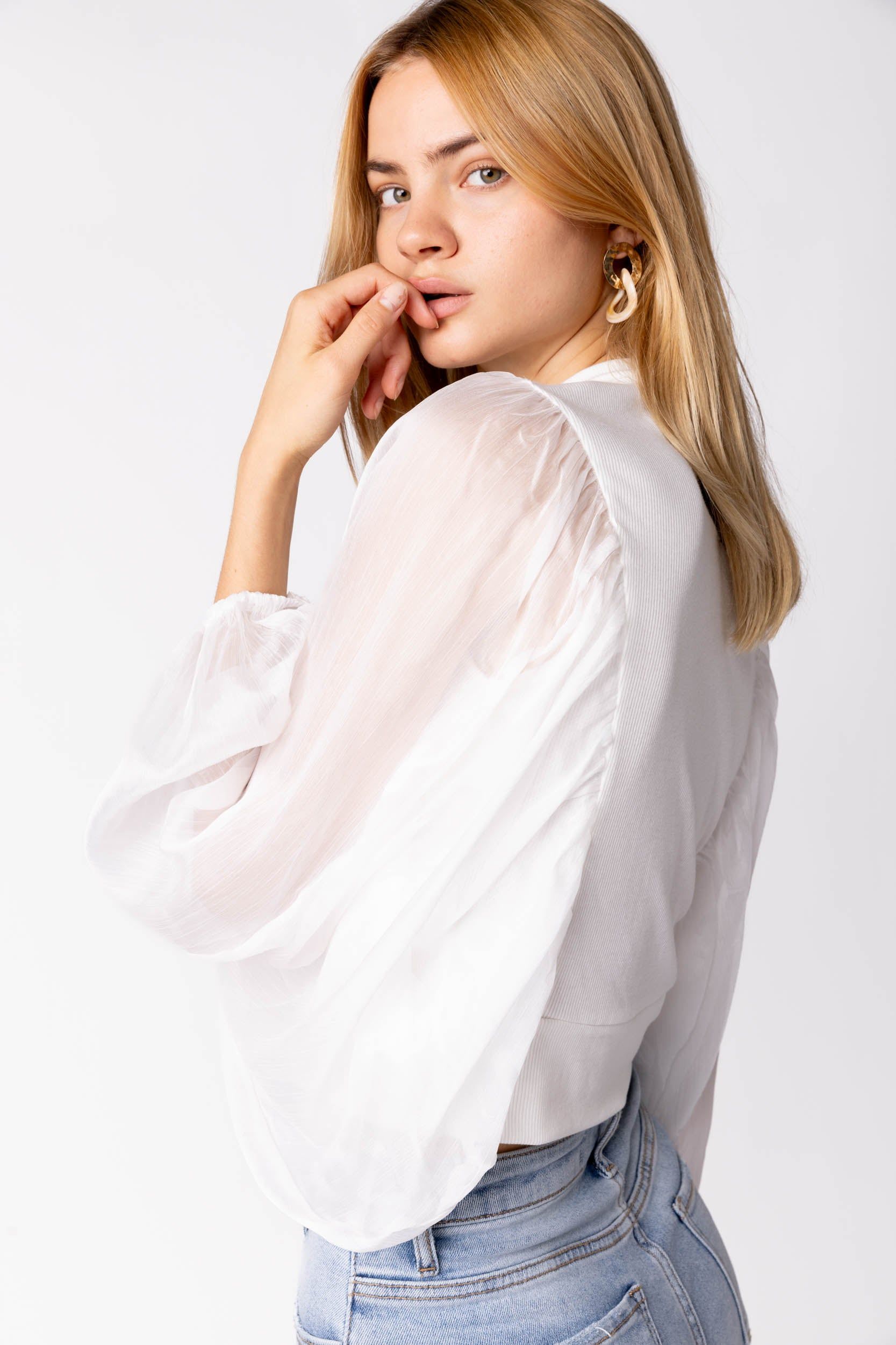 SALE - Ellie Pleated Blouse sold by fab'rik product image thumbnail 3