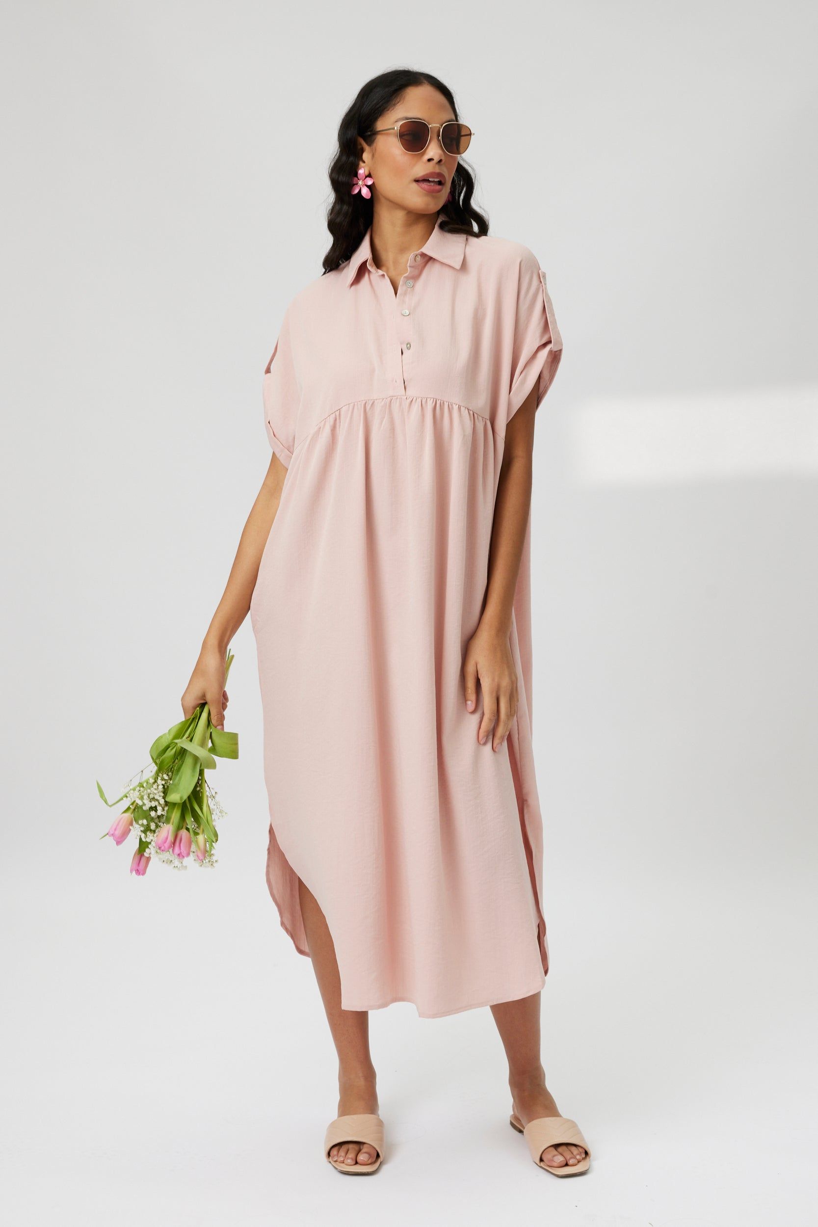 SALE - Natasha Maxi Shirt Dress sold by fab'rik