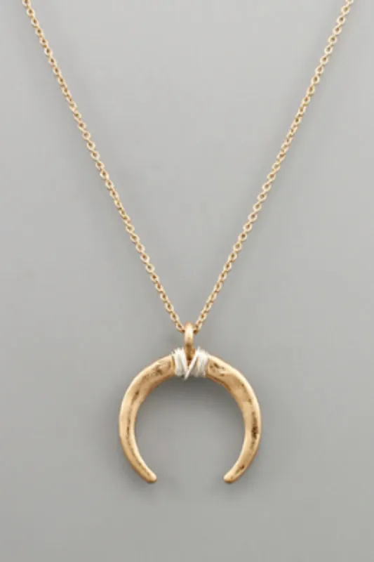 Shelton Horn Pendant Necklace sold by fab'rik