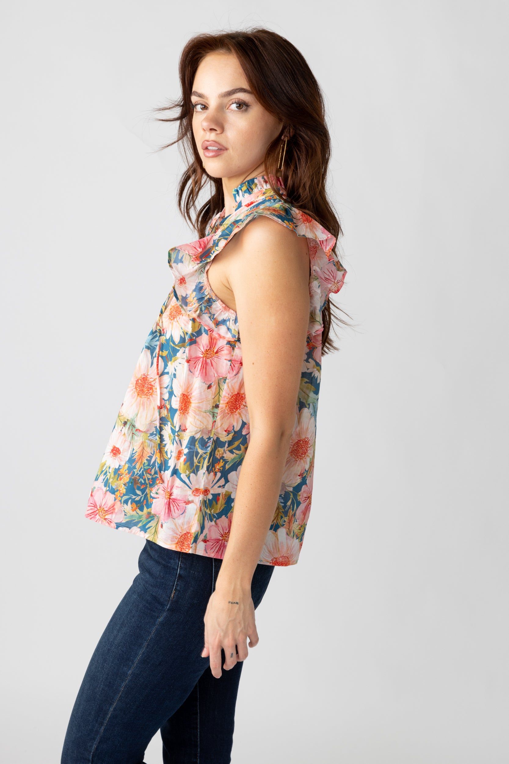 SALE - Gibbs Floral Short Sleeve Blouse sold by fab'rik product image thumbnail 4