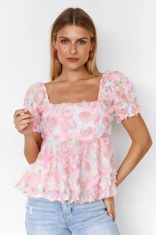 Dianne Embroidered Babydoll Top sold by fab'rik