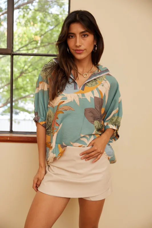 SALE - Vincent Printed Top sold by fab'rik