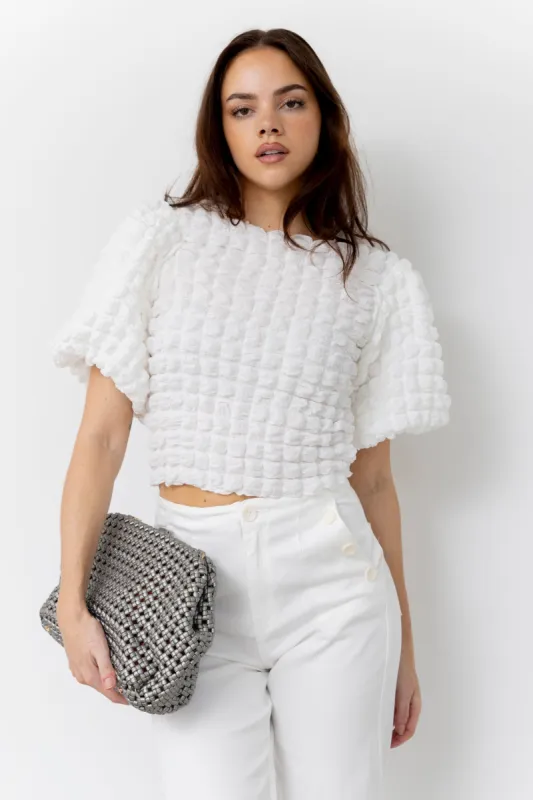 SALE - Oliver Balloon Sleeve Top sold by fab'rik