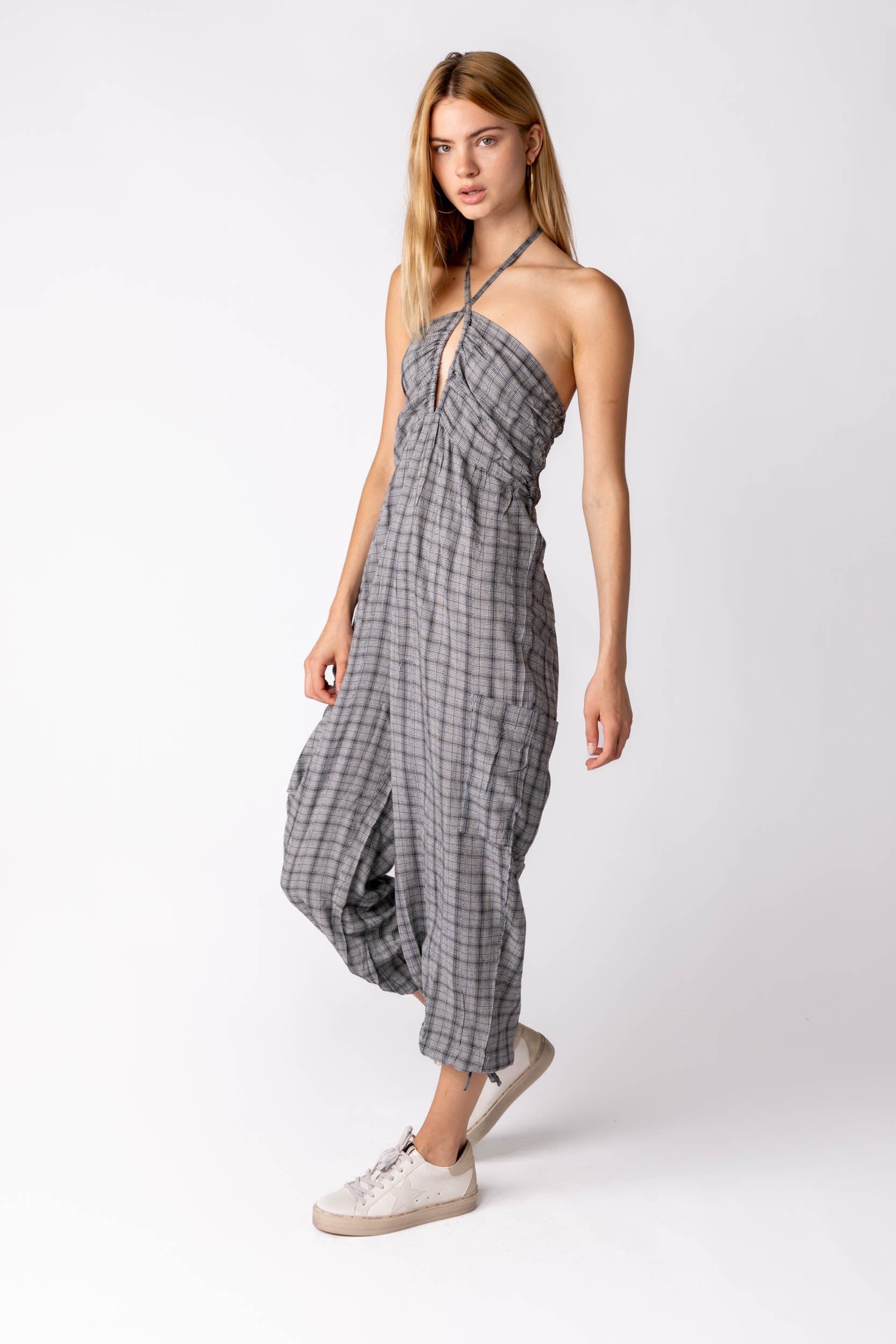 SALE - Blair Checked Jumpsuit sold by fab'rik