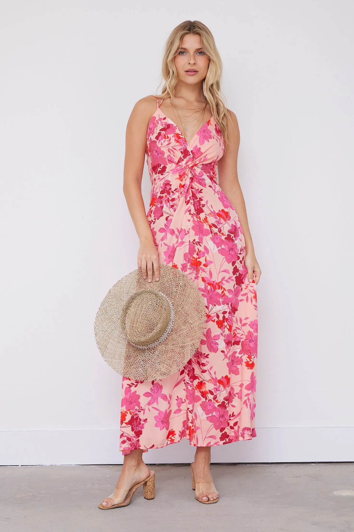 SALE - Rosie Floral Twist Detail Maxi Dress sold by fab'rik