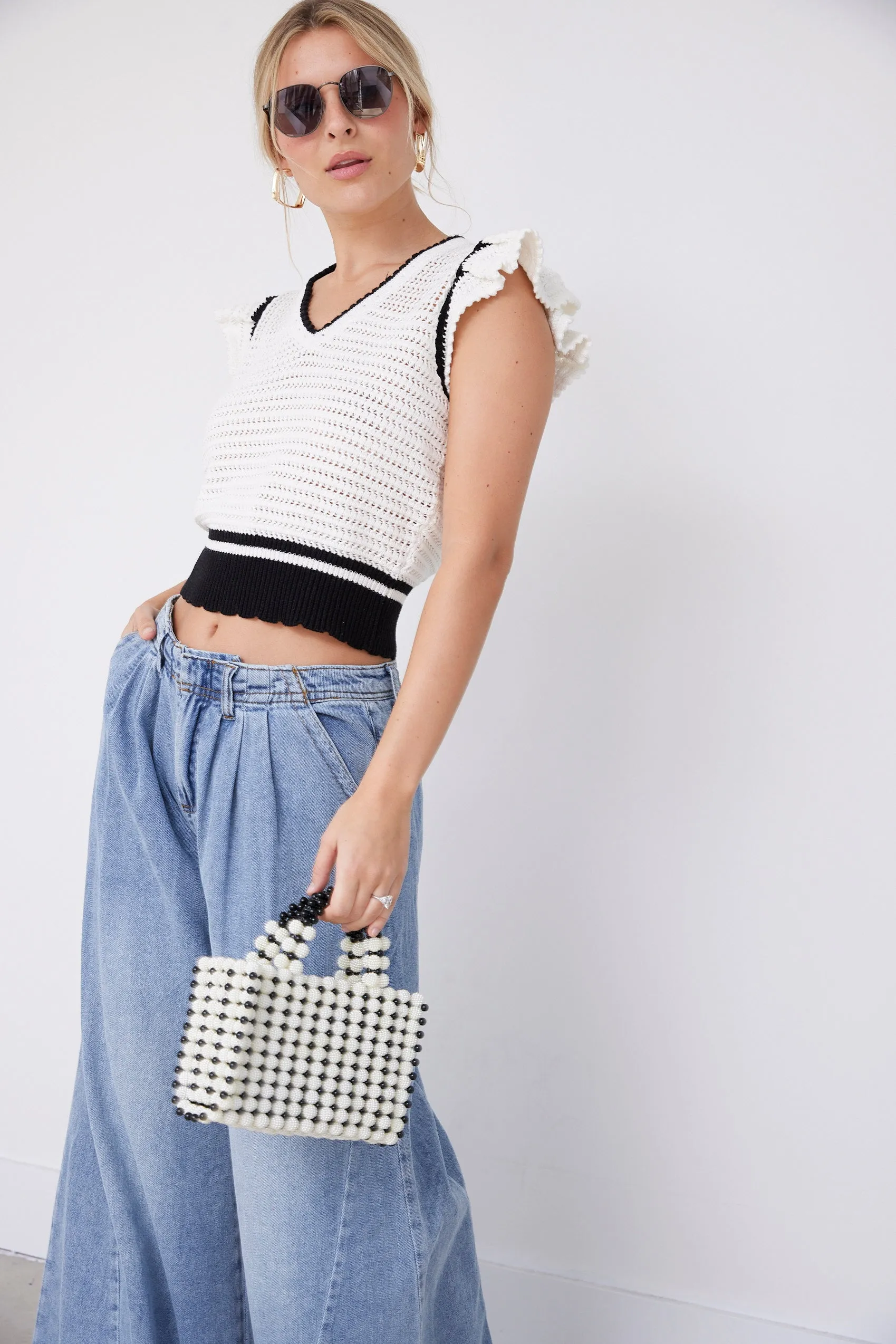 SALE - Zara Ruffle Detail Knit Top sold by fab'rik product image thumbnail 2