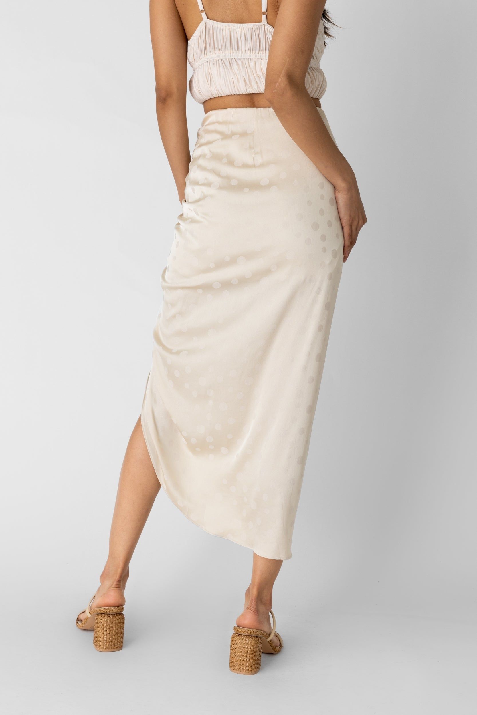 Gael Ruched Polka Dot Skirt sold by fab'rik product image thumbnail 4