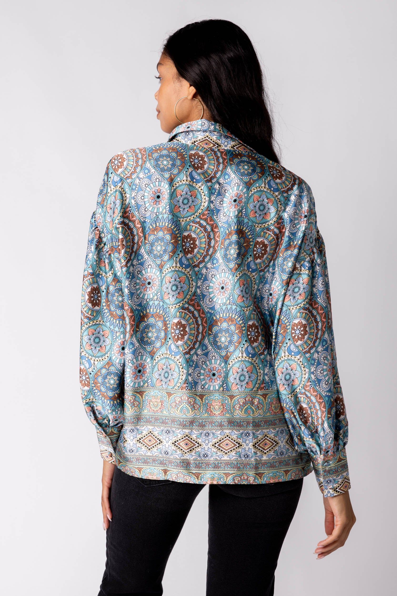 SALE - Tia Printed Button Down sold by fab'rik product image thumbnail 3