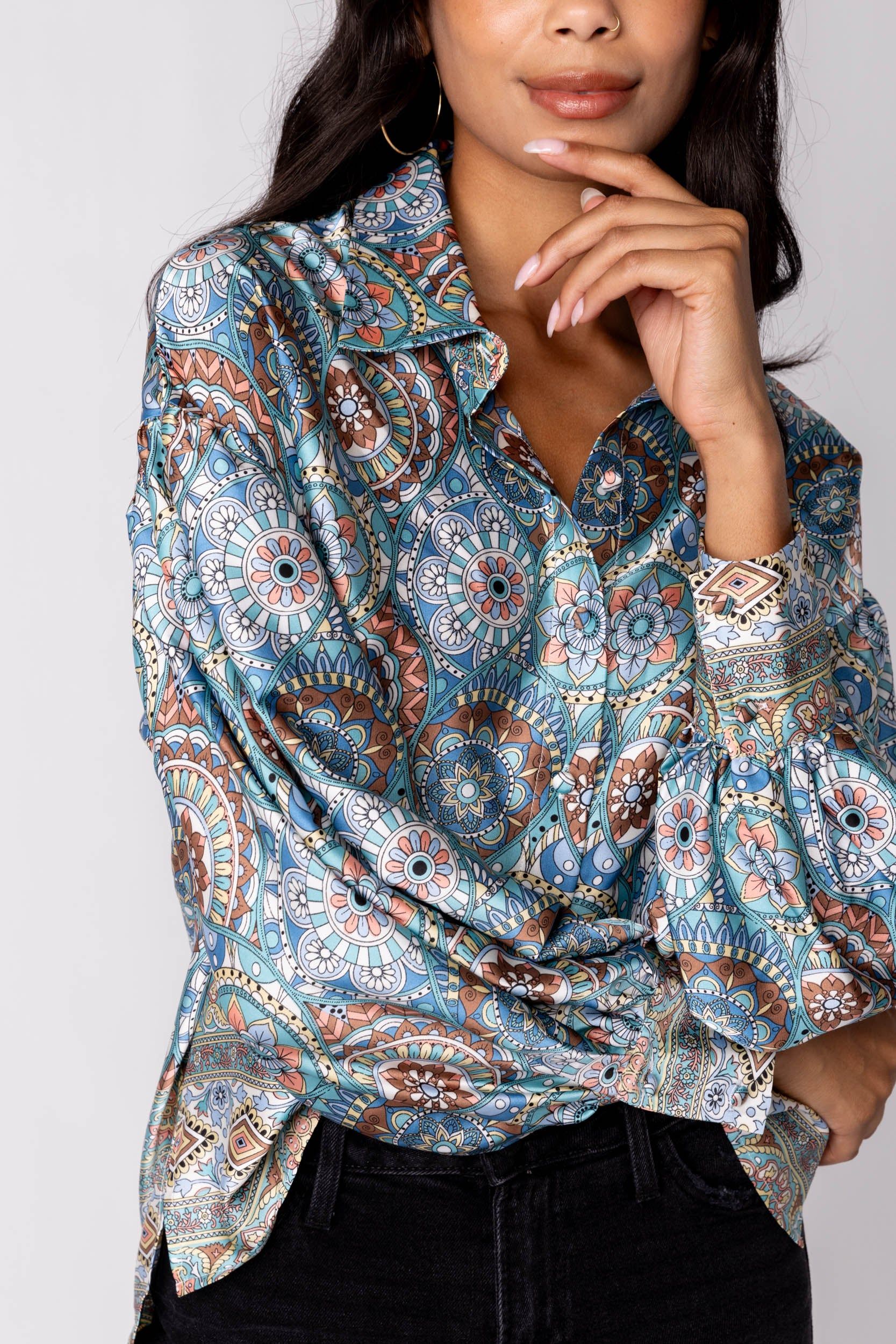 SALE - Tia Printed Button Down sold by fab'rik product image thumbnail 2