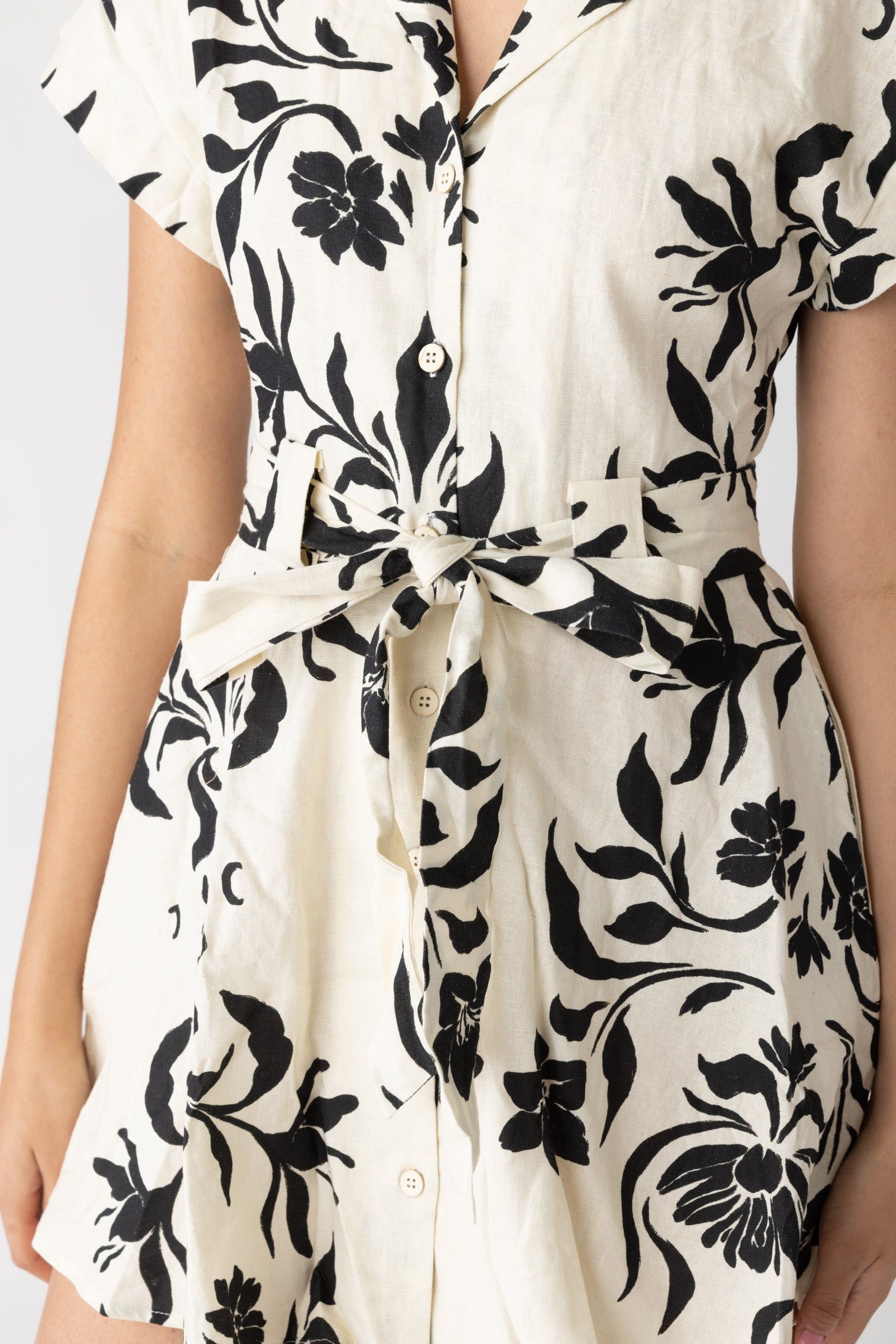 Lacy Floral Linen Dress sold by fab'rik product image thumbnail 3