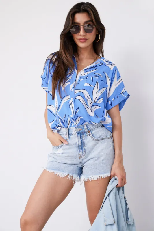 Collins Tropical Printed Top sold by fab'rik