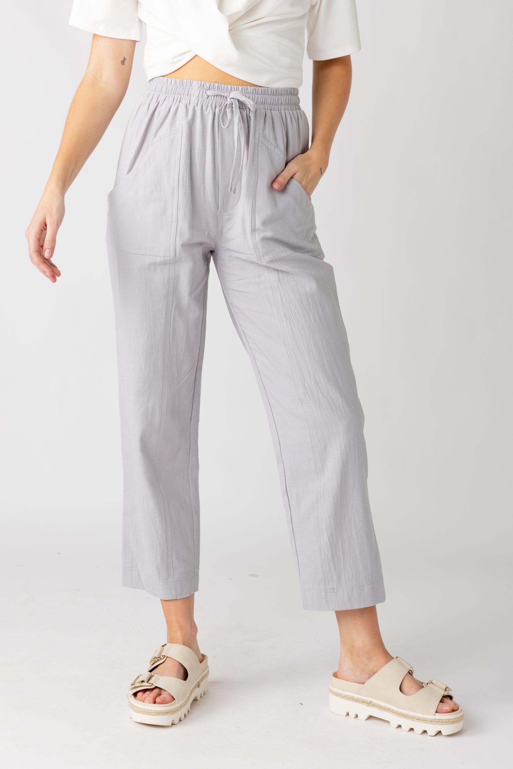 SALE - Eva Straight Leg Elastic Waist Pant sold by fab'rik