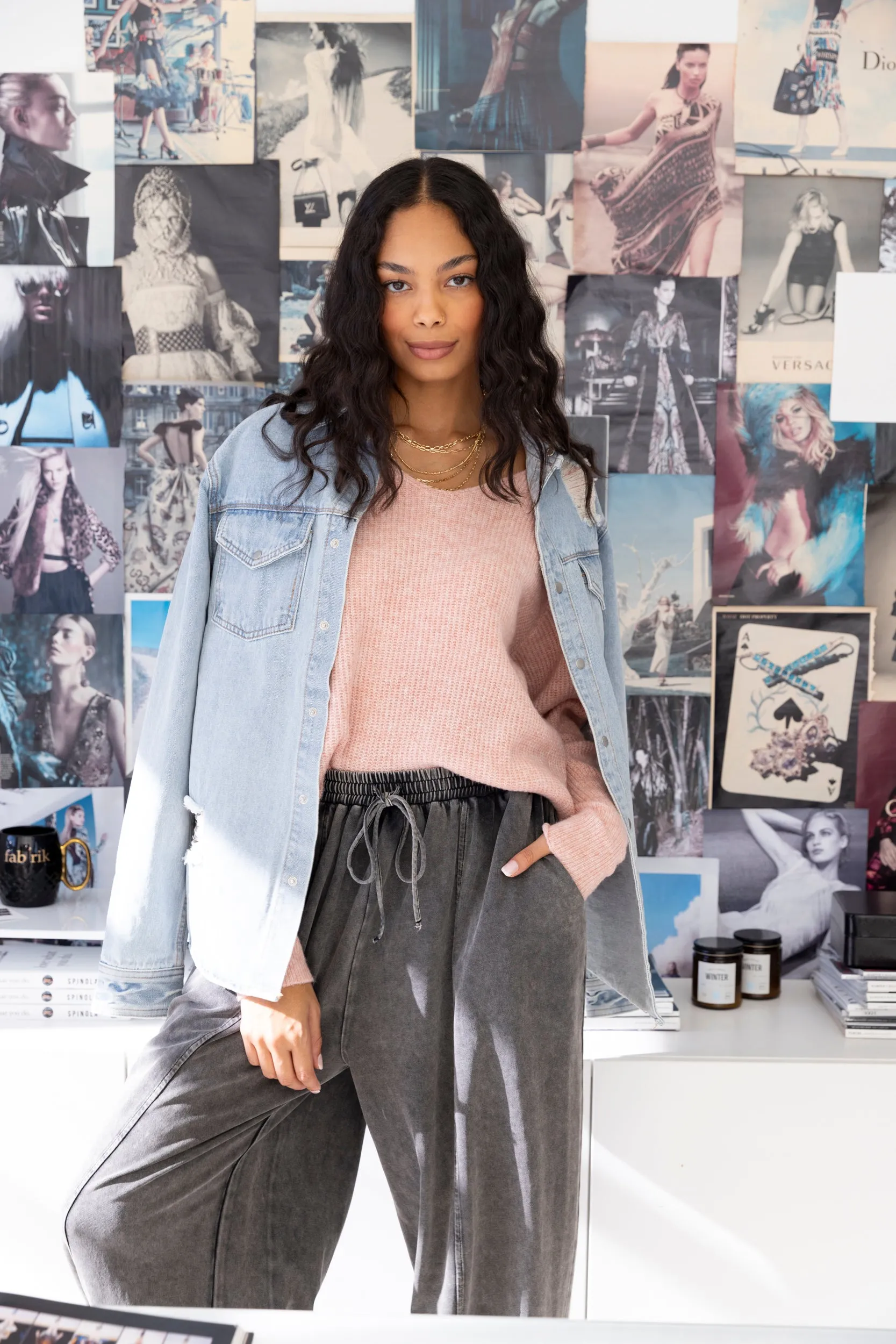 SALE - "Magic City" Oversized Denim Jacket sold by fab'rik product image thumbnail 4