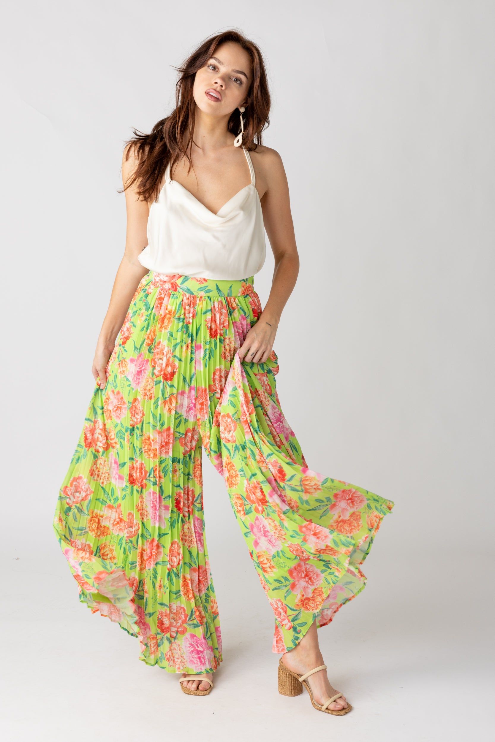 SALE - Camille Pleated Floral Pants sold by fab'rik