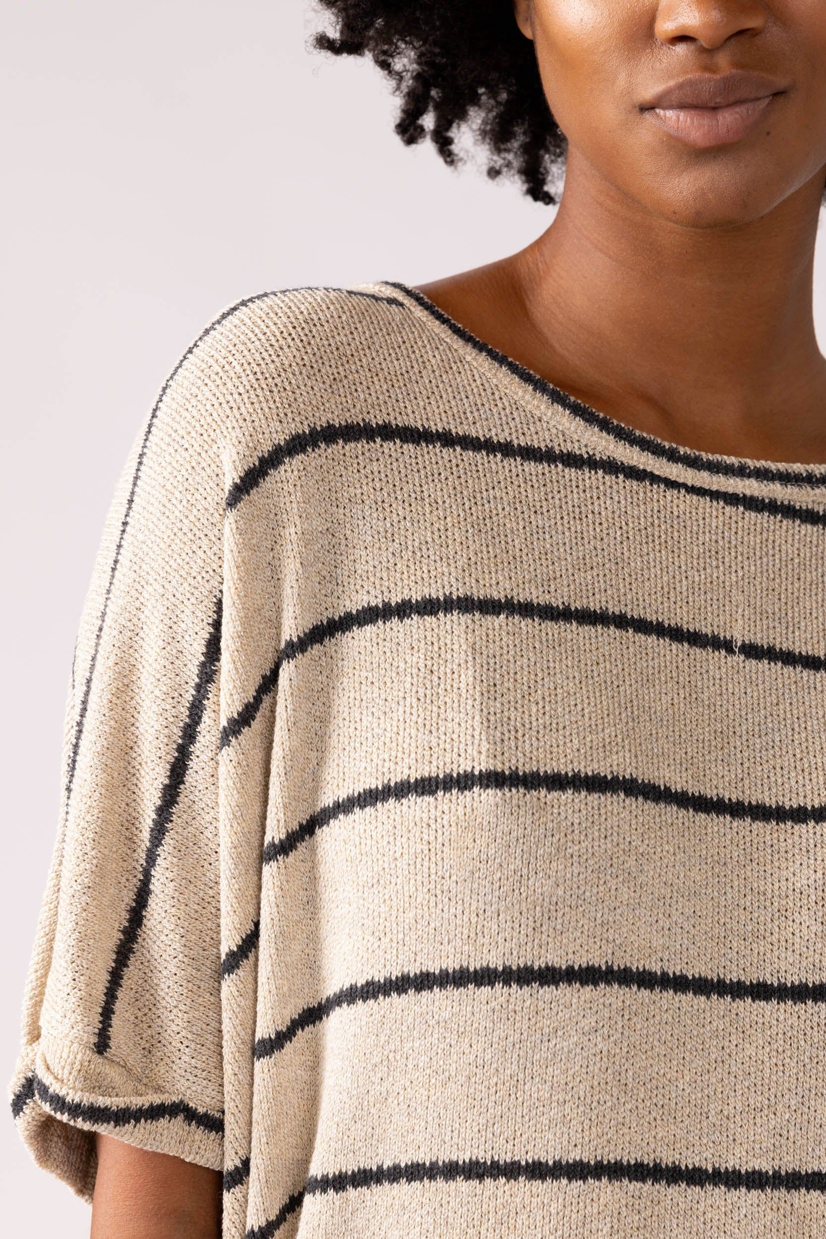 Ellenor Striped Knit Dolman Tee sold by fab'rik product image thumbnail 2