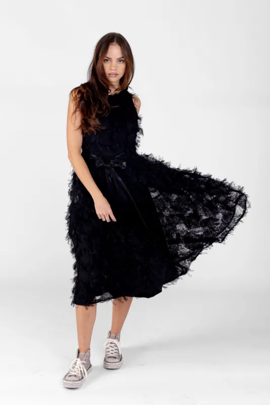 Rose Mesh Sleeveless Midi Dress sold by fab'rik