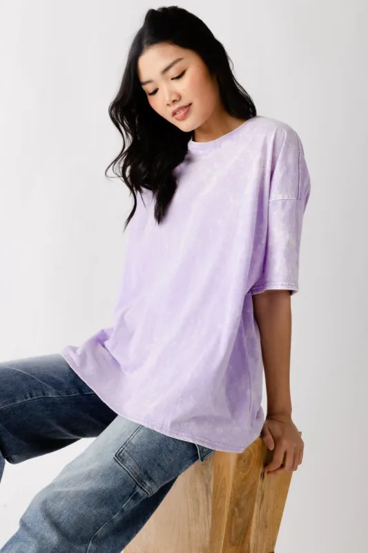 Vivian Oversized Acid Washed Tee sold by fab'rik