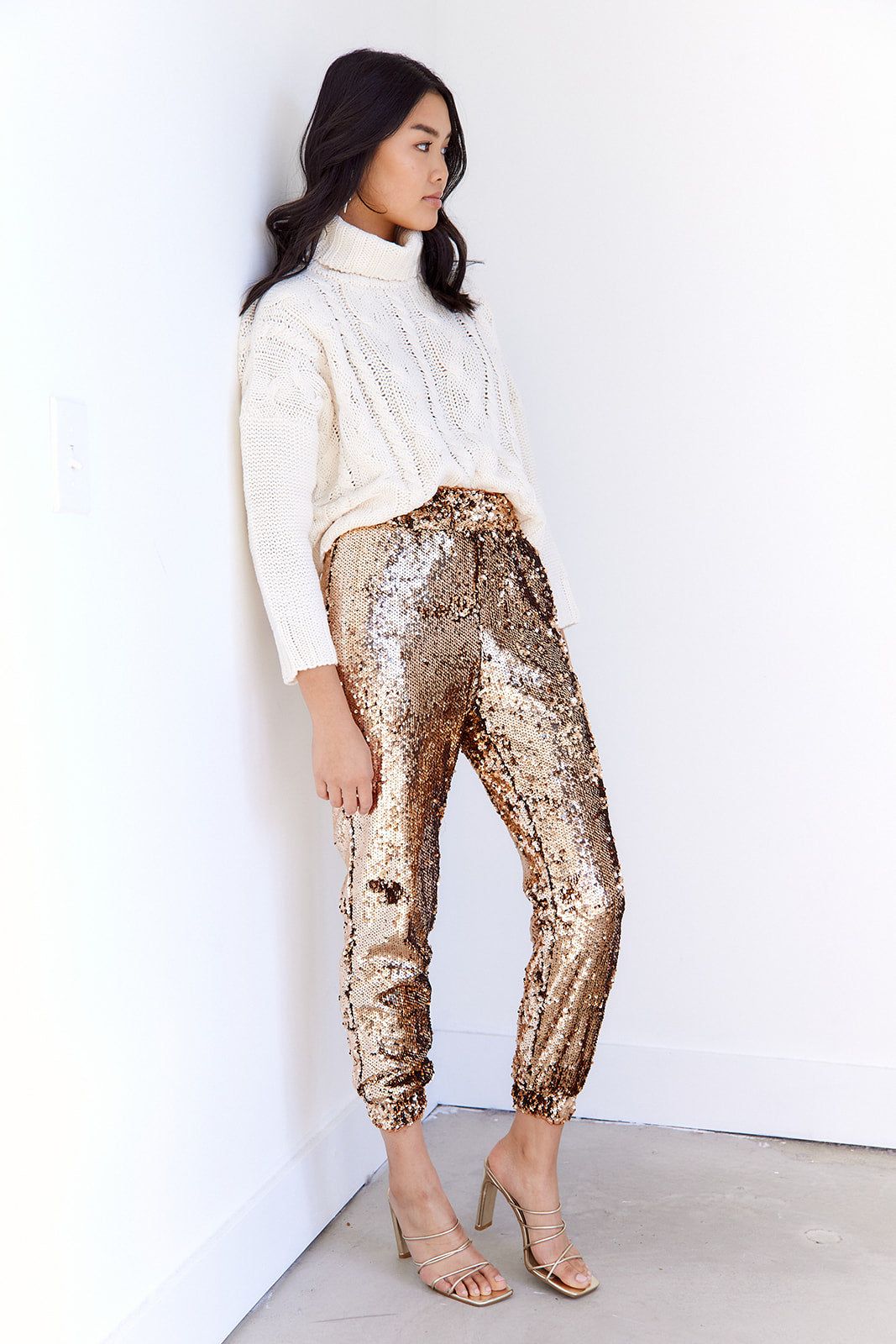 SALE - Quinn Sequin Jogger Pants sold by fab'rik