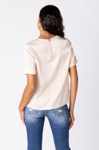 SALE - Jaime Satin Short Sleeve Top sold by fab'rik
