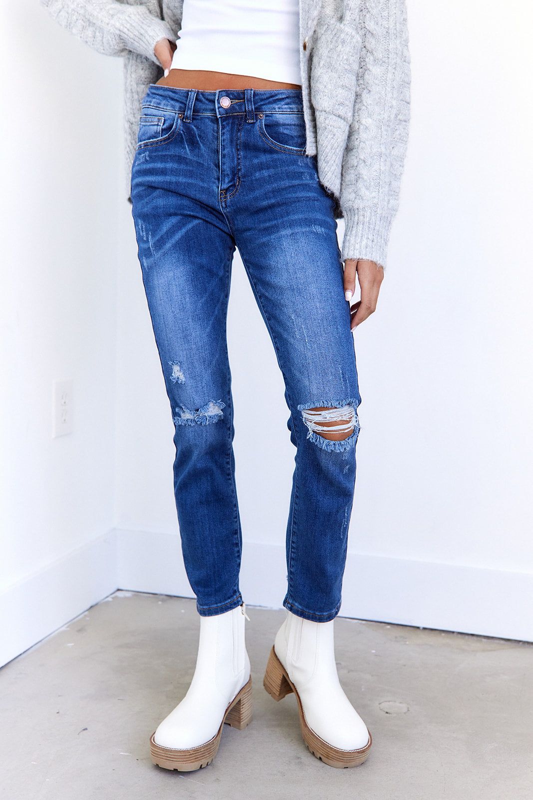 SALE - Loren Distressed Skinny Jean sold by fab'rik product image thumbnail 3