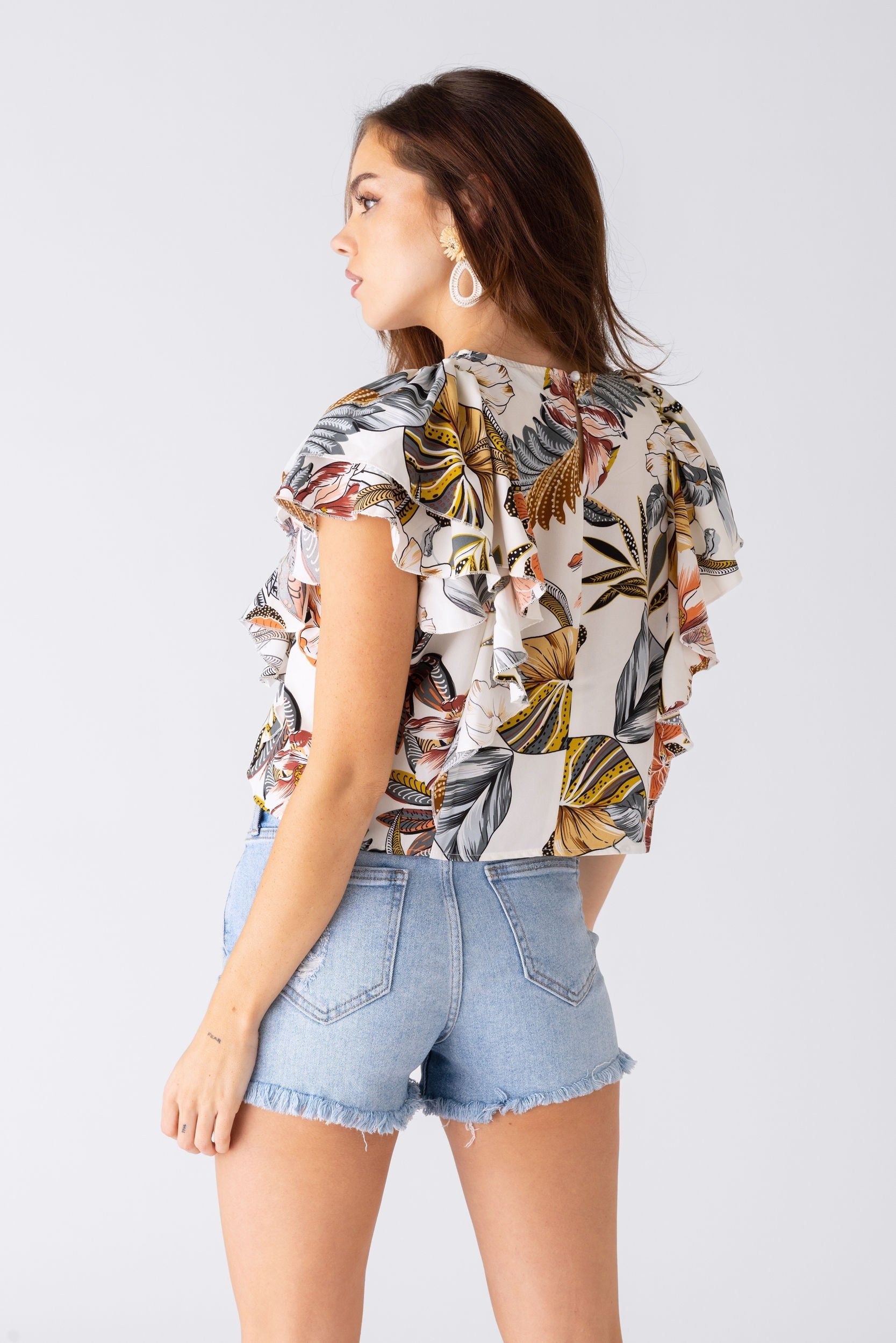 Elissa Ruffle Detail Floral Print Blouse sold by fab'rik product image thumbnail 2