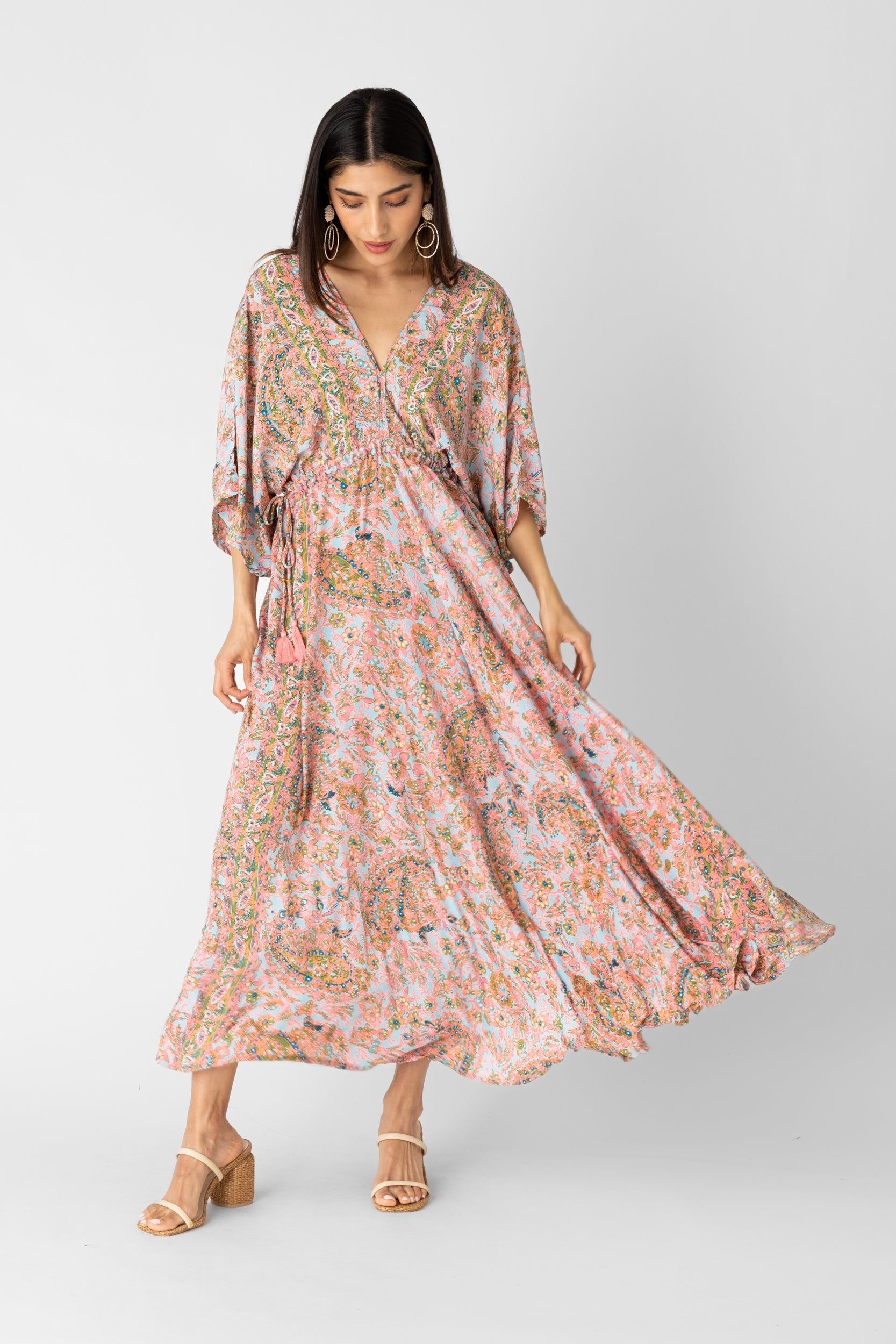 SALE - Nina Kimono Maxi Dress sold by fab'rik