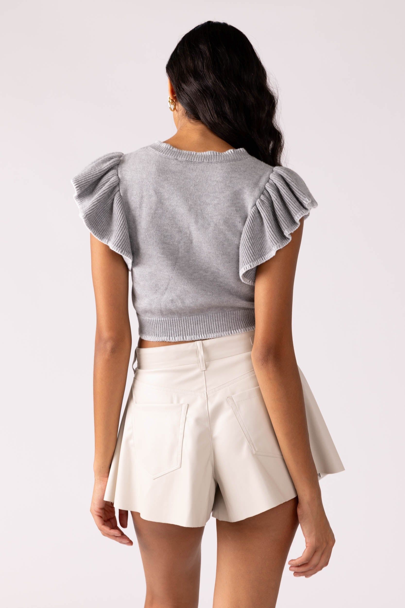 Delaney Ruffle Sleeve Knit Top sold by fab'rik product image thumbnail 3