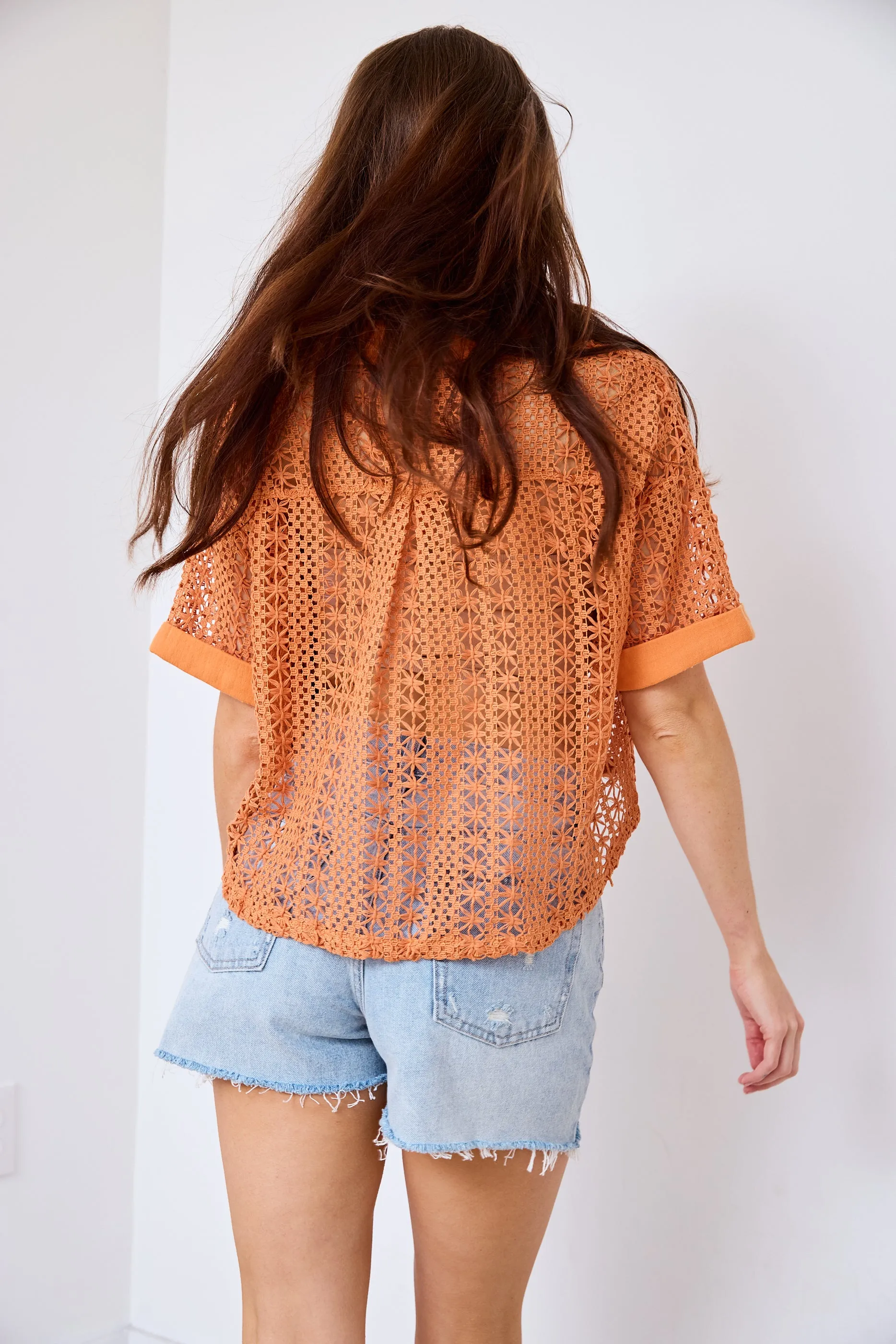 Lindsey Crochet Button Front Top sold by fab'rik product image thumbnail 3