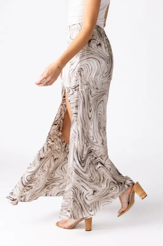 SALE - Hattie Marble Print Midi Skirt sold by fab'rik