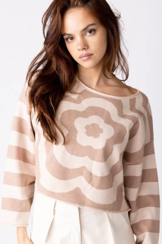 SALE - Joplin Flower Print Sweater sold by fab'rik