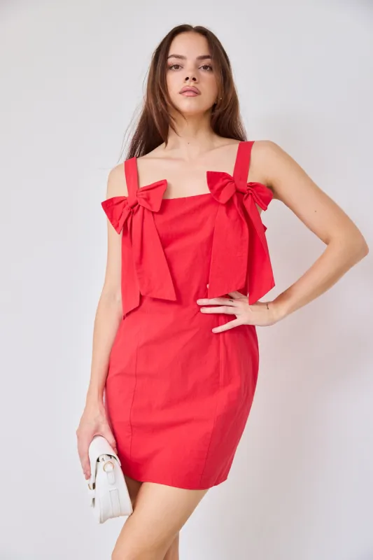 SALE - Delilah A Line Bow Mini Dress sold by fab'rik