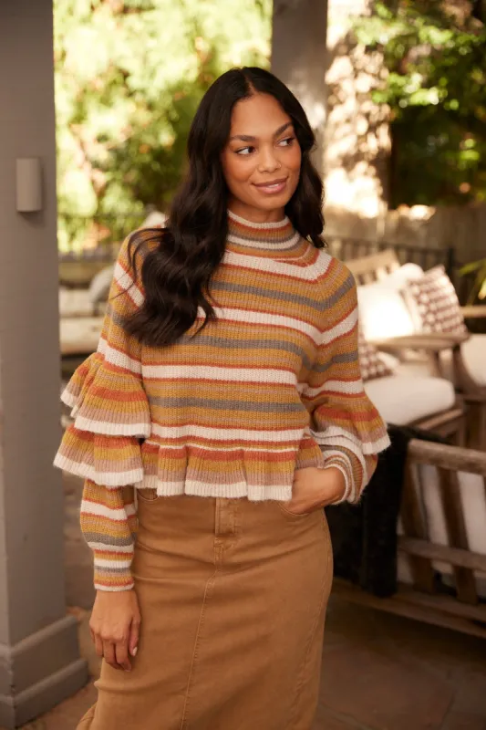 SALE - Koami Ruffled Sweater sold by fab'rik
