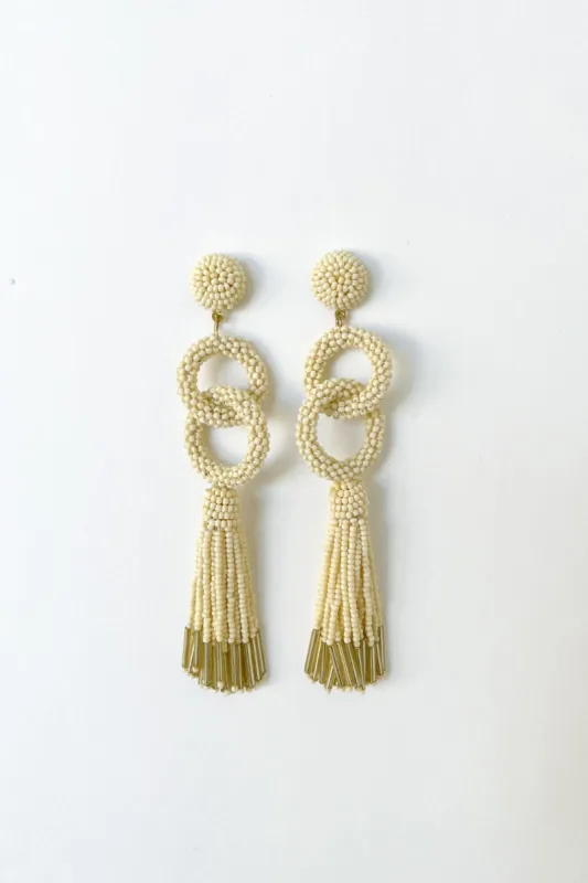 SALE - Sloan Beaded Tassel Earrings sold by fab'rik