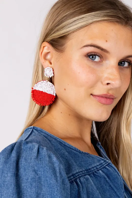 SALE - Lilian Round Beaded Earrings sold by fab'rik
