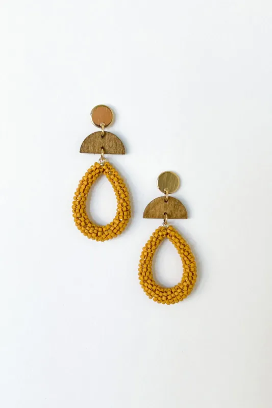 SALE - Jenna Beaded Teardrop Earrings sold by fab'rik