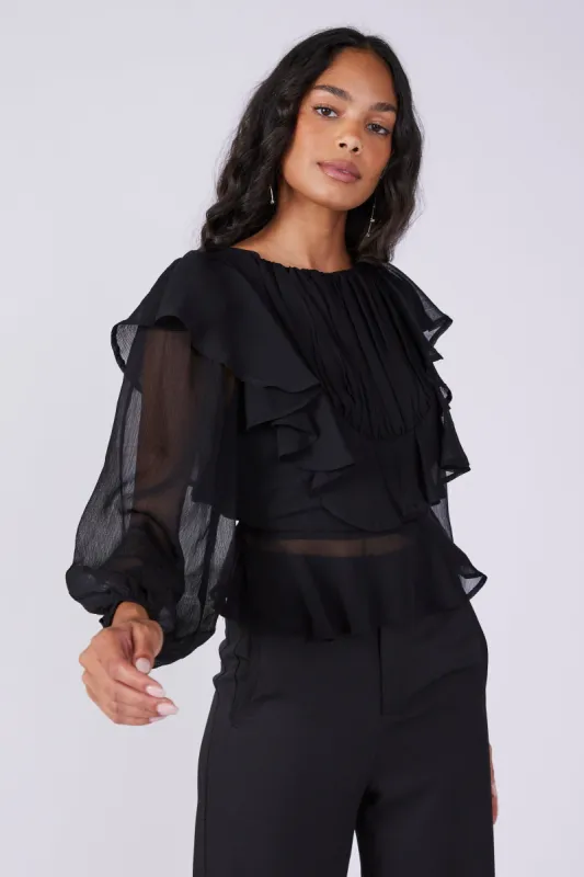 SALE - Mia Ruffle Detail Blouse sold by fab'rik