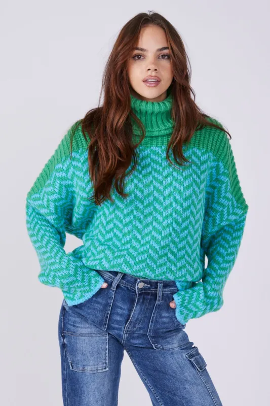 SALE - Sally Chevron Pattern Sweater sold by fab'rik