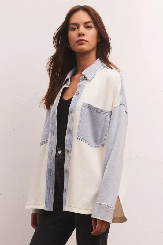 Z Supply All Day Color Block Jacket sold by fab'rik