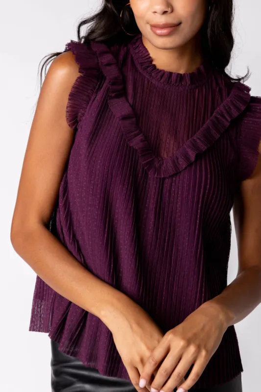SALE - Tess High Neck Ruffle Top sold by fab'rik