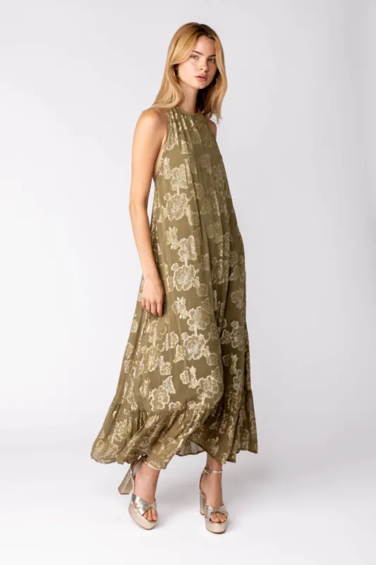 Lulu Shimmer Floral Maxi Dress sold by fab'rik
