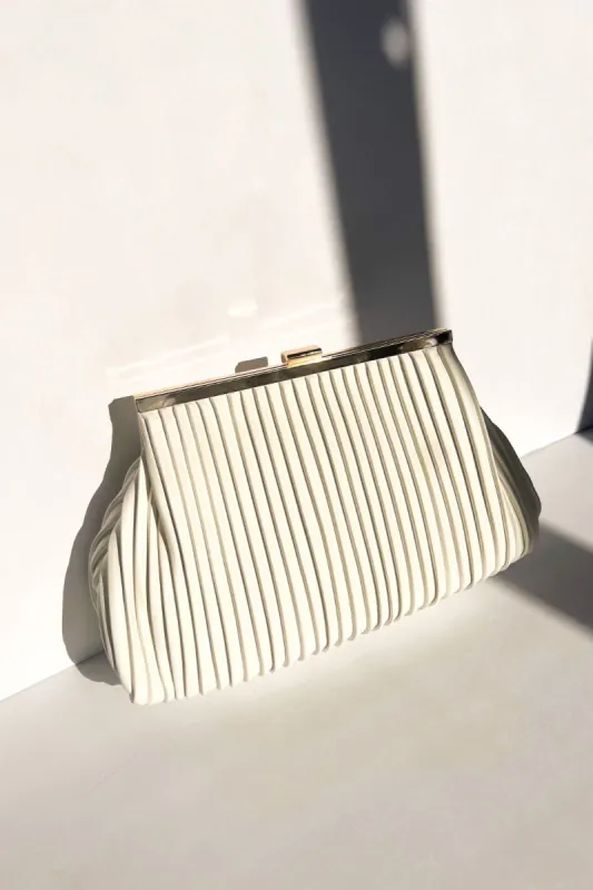 Roselle Pleated Clutch sold by fab'rik