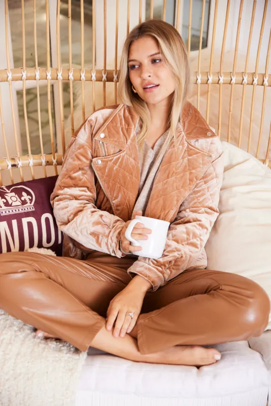 Leighton Quilted Moto Jacket sold by fab'rik