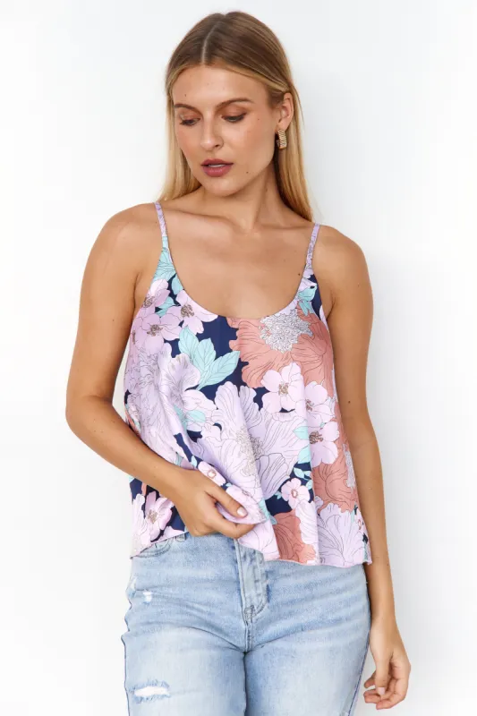 Beth Floral Tank Top sold by fab'rik
