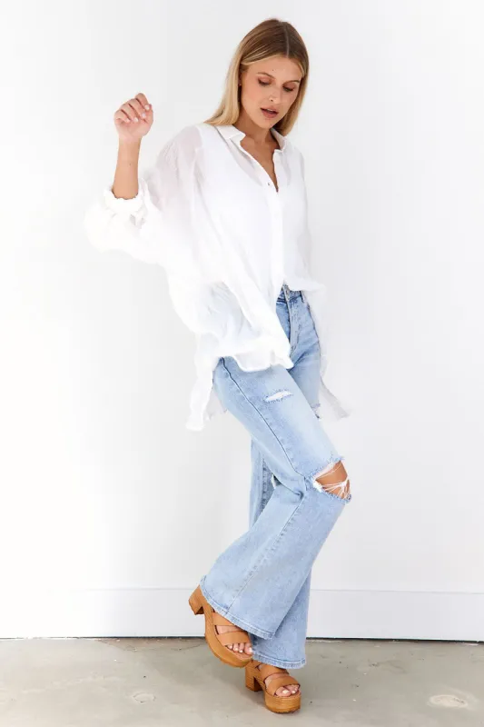 Clare Ripple Button Down sold by fab'rik