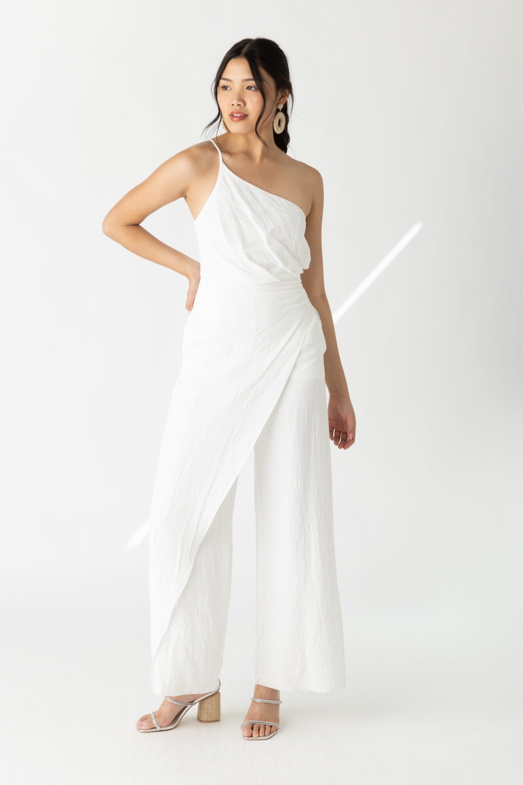 SALE - Grace One Shoulder Wrap Jumpsuit sold by fab'rik