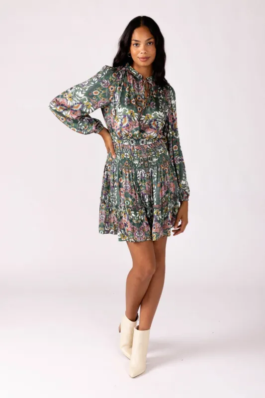 Jenna Paisley Mini Dress sold by fab'rik