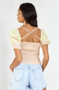 SALE - Molly Embroidered Detail Smocked Blouse sold by fab'rik