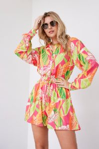 Shannon Printed Woven Romper sold by fab'rik