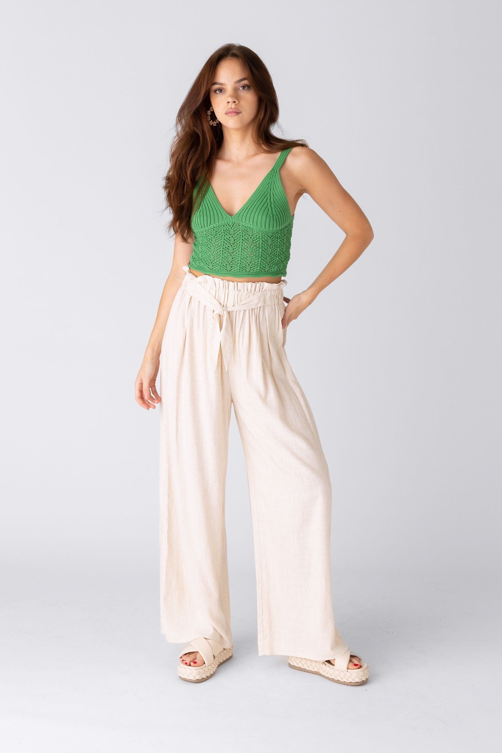 SALE - Banks Tie Waist Linen Pant sold by fab'rik