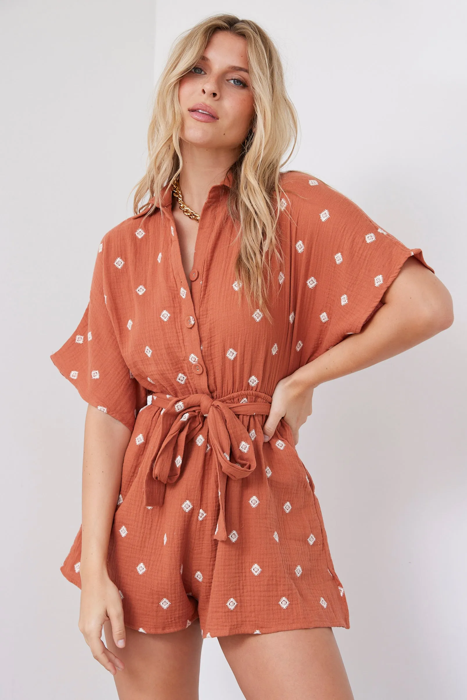 Carly Printed Romper sold by fab'rik